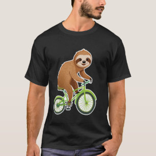 T-shirt Mignon paresseux faisant du vélo Vacances Amoureux