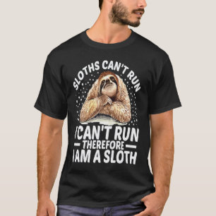 T-shirt Mignon Paresseux pour Amis Je Ne peux Pas Courir J