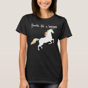 T-shirt mignon pétillant comme la licorne arc-en-ciel femm