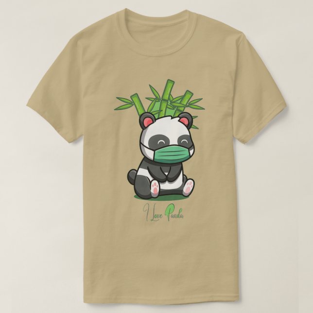 T-shirt mignon petit panda i love panda classique t (Design devant)