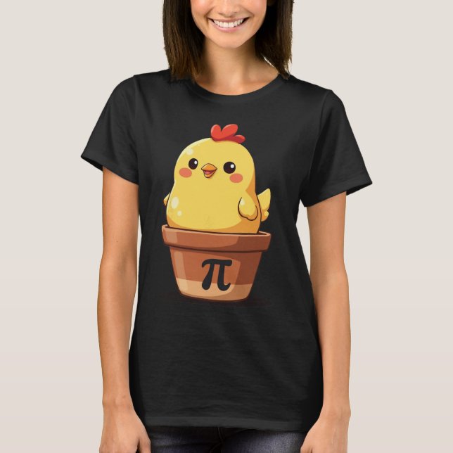 T-shirt Mignon poulet Pot Pi Day Tarte Professeurs de math (Devant)