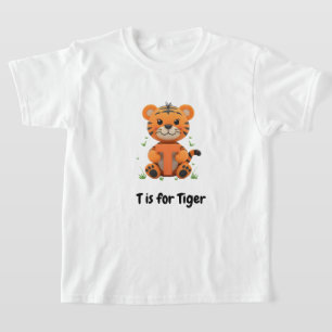T-shirt mignon pour enfants au tigre T est pour