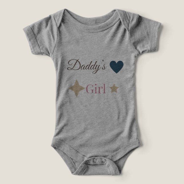 T-shirt mignon pour fille à papa – Douce relation  (Design Recto)
