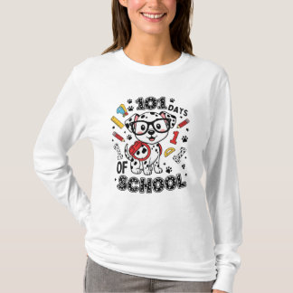 T-shirt mignon pour les 101 jours d'école | Retour