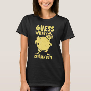 T-shirt Mignon poussin devinez quoi poussin derrière poule