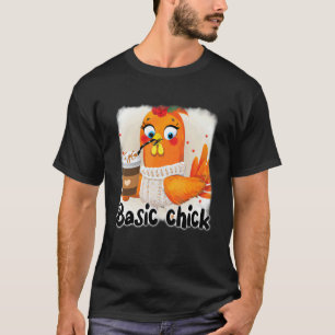 T-shirt Mignon poussin poulette coq ferme automne action d