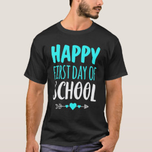 T-shirt Mignon Premier Jour D'école Professeur Élève