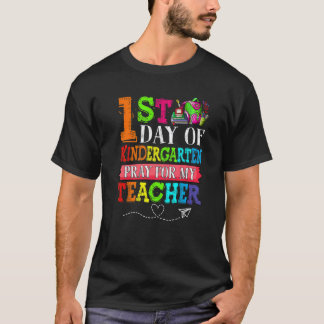 T-shirt Mignon Priez Pour Mon Enseignant Premier Jour De M