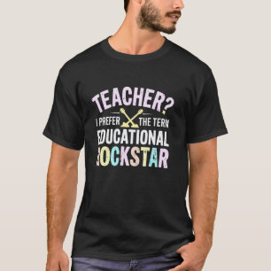 T-shirt Mignon PROFESSEUR Préfère Terme ROCKSTAR ÉDUCATIF