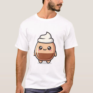T-shirt Mignon pudding Kawaii – Personnage de dessert ador