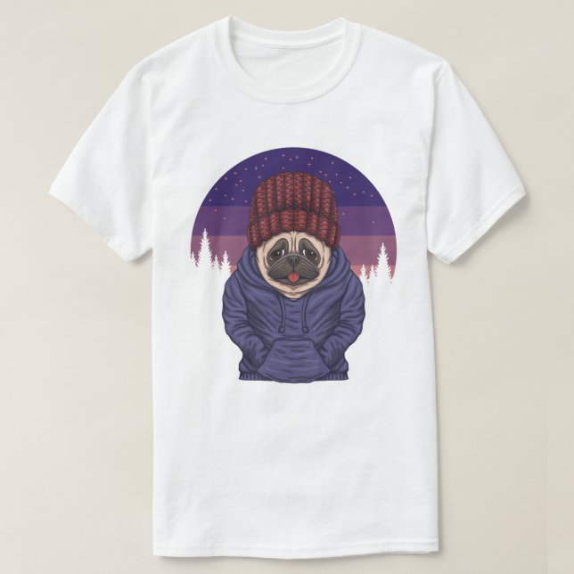 T-shirt Mignon Pug (Design devant)