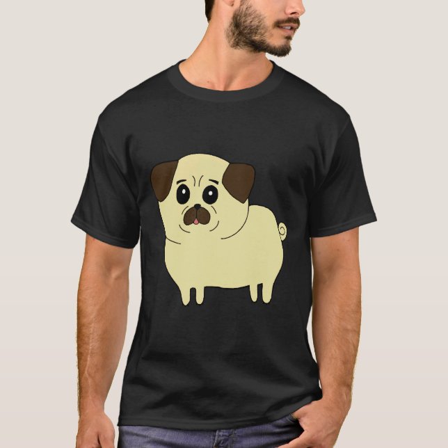 T-shirt Mignon Pug 709 (Devant)