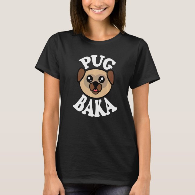 T-shirt Mignon Pug Baka (Devant)