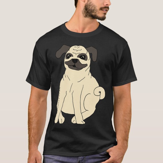 T-shirt Mignon pug gras 312 (Devant)