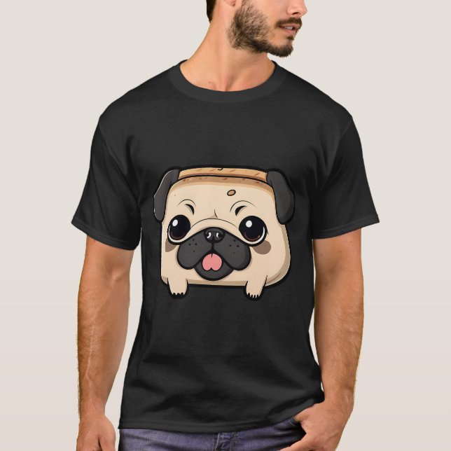 T-shirt Mignon Pug Kawaii (Devant)