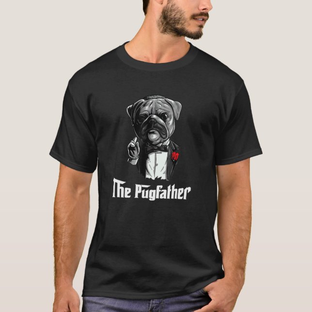 T-shirt Mignon Pug Mafieux (Devant)