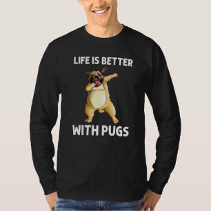 T-shirt Mignon Pug Pour Hommes Femmes Pug Chien Dabbing An