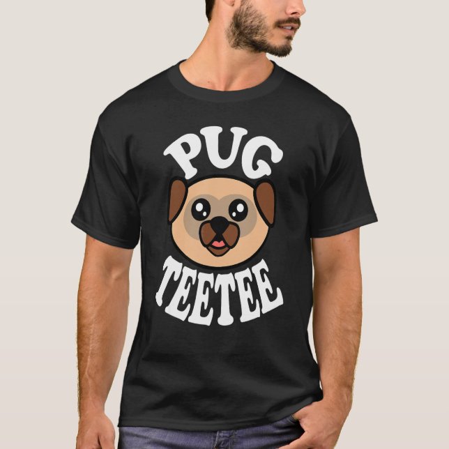 T-shirt Mignon Pug Teetee (Devant)