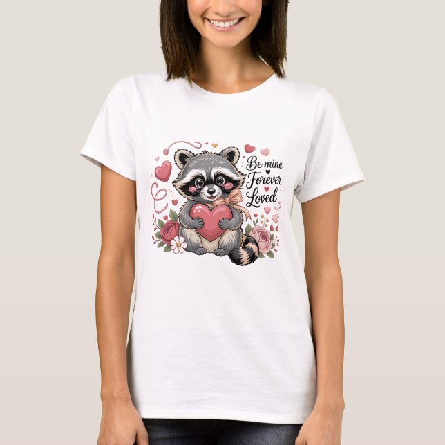 T-shirt Mignon Raton de la Saint-Valentin Sois Mien À Tout (Devant)