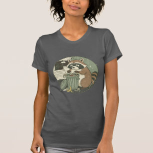 T-shirt Mignon Raton Laveur Vintage Animal art