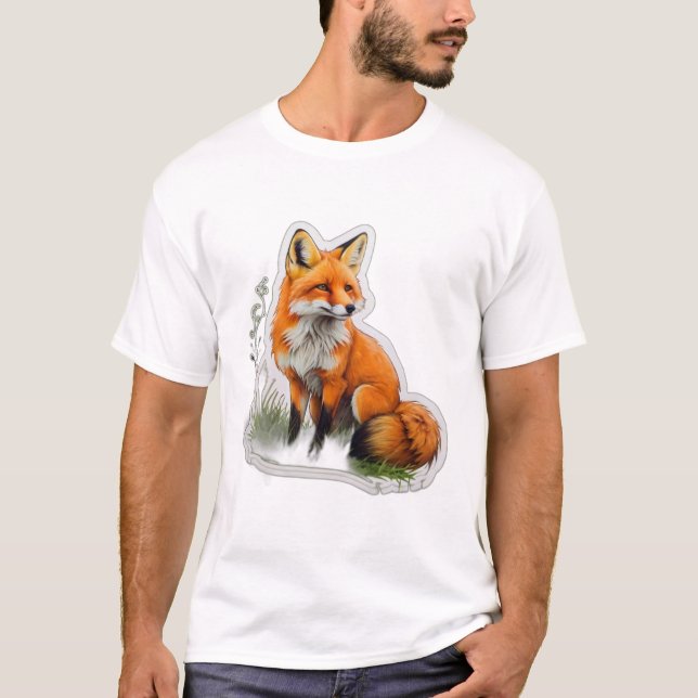 T-shirt mignon renard orange (Devant)