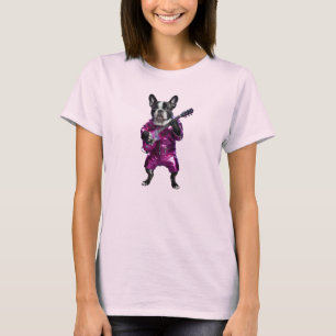 T-shirt Mignon Rock Star Bouledogue Français