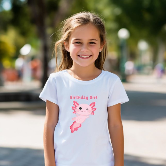T-shirt Mignon rose fille d'anniversaire personnalisée axo (Créateur téléchargé)