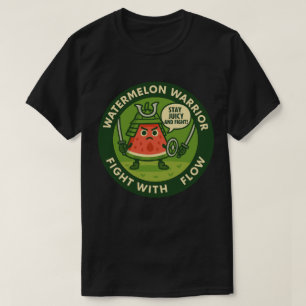 T-shirt Mignon samouraï pastèque thème art japonais