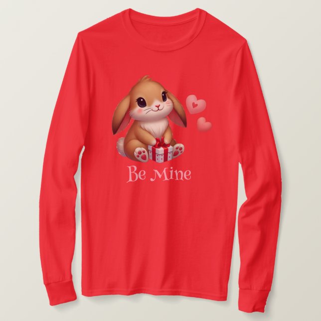 T-shirt Mignon, sois mien lapin de la Saint-Valentin (Design devant)