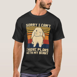 T-shirt Mignon Vintage Désolé Je Ne Peux Pas J'ai Des Plan