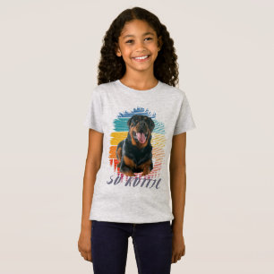 T-Shirt Mignon Vintage Rottie Rottweiler Chien Animal Anim
