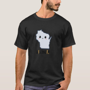 T-shirt Mignon visage souriant du Wisconsin Design rétro v