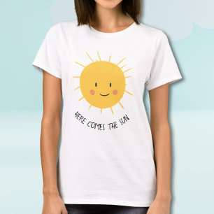 T-shirt Mignon Voici le Soleil Maman à Venir