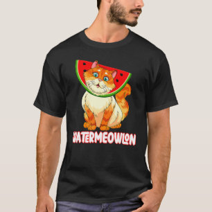 T-shirt Mignon Watermeowlon Pastèque Chat Melon Été Trop