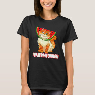 T-shirt Mignon Watermeowlon Pastèque Chat Melon Été Trop
