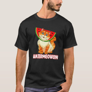 T-shirt Mignon Watermeowlon Pastèque Chat Melon Été Trop