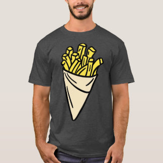 T-shirt Mignonette Frites sur Fries françaises Dessin
