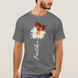 T-shirt mignonettes pour femmes foi papillon jardin margue