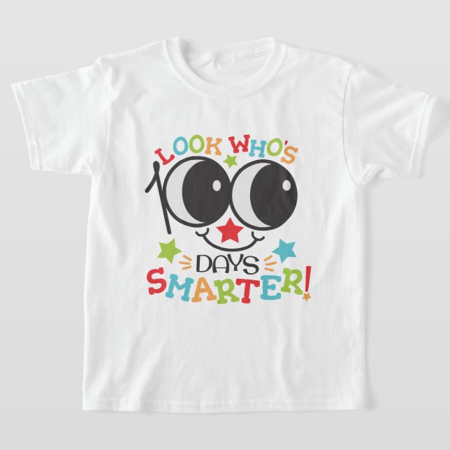 T-shirt Mignonne 100 Jours Smarter Funny Face School (Poser)