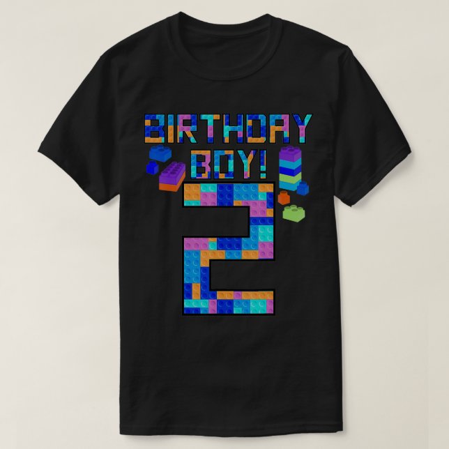 T-shirt Mignonne 2e cadeau d'anniversaire Bâtiment de 2 an (Design devant)