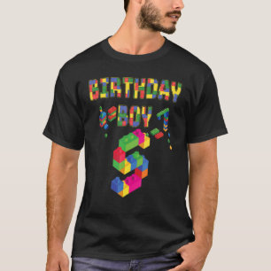 T-shirt Mignonne 5e anniversaire 5 ans Bâtiment Boys