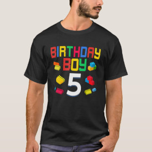 T-shirt Mignonne 5e anniversaire 5 ans Bâtiment Boys