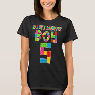 T-shirt Mignonne 5e anniversaire 5 ans Bâtiment Boys