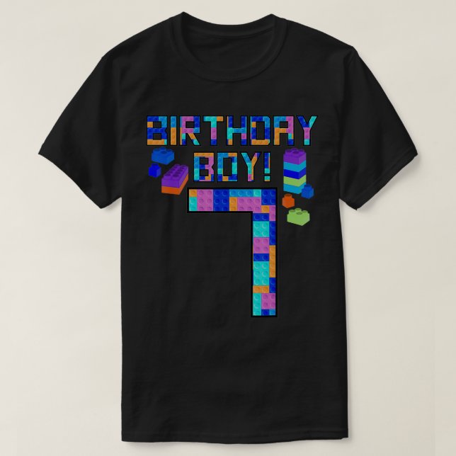 T-shirt Mignonne 7e anniversaire Cadeau 7 ans Bâtiment de  (Design devant)