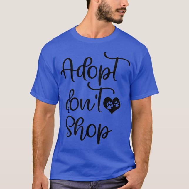 T-shirt Mignonne Adopter Ne Shop Dire Secourir Foster Dog (Devant)