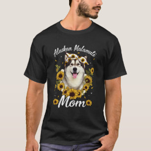 T-shirt Mignonne Alaskan Malamute Maman Tournesol Chien Ma