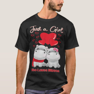 T-shirt Mignonne Animal Dit Juste Une Fille Qui Aime Les H