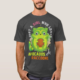 T-shirt Mignonne Animal Trash Panda Avocado Amoureux Fille