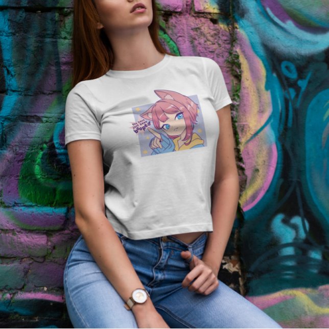T-shirt Mignonne Anime Fille Avec Oreilles De Chat (Créateur téléchargé)