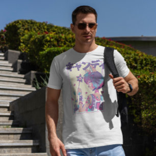T-shirt Mignonne Anime Girl Avec Baguette Magique